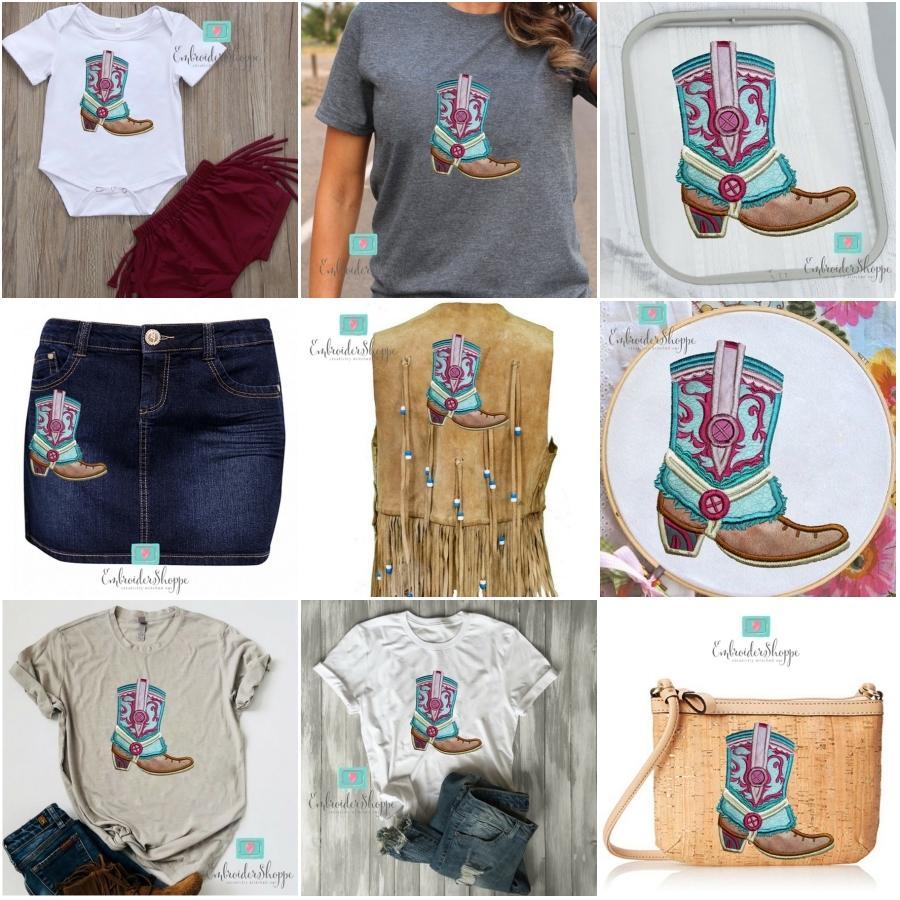 Gypsy Dreamer Boots Applique 