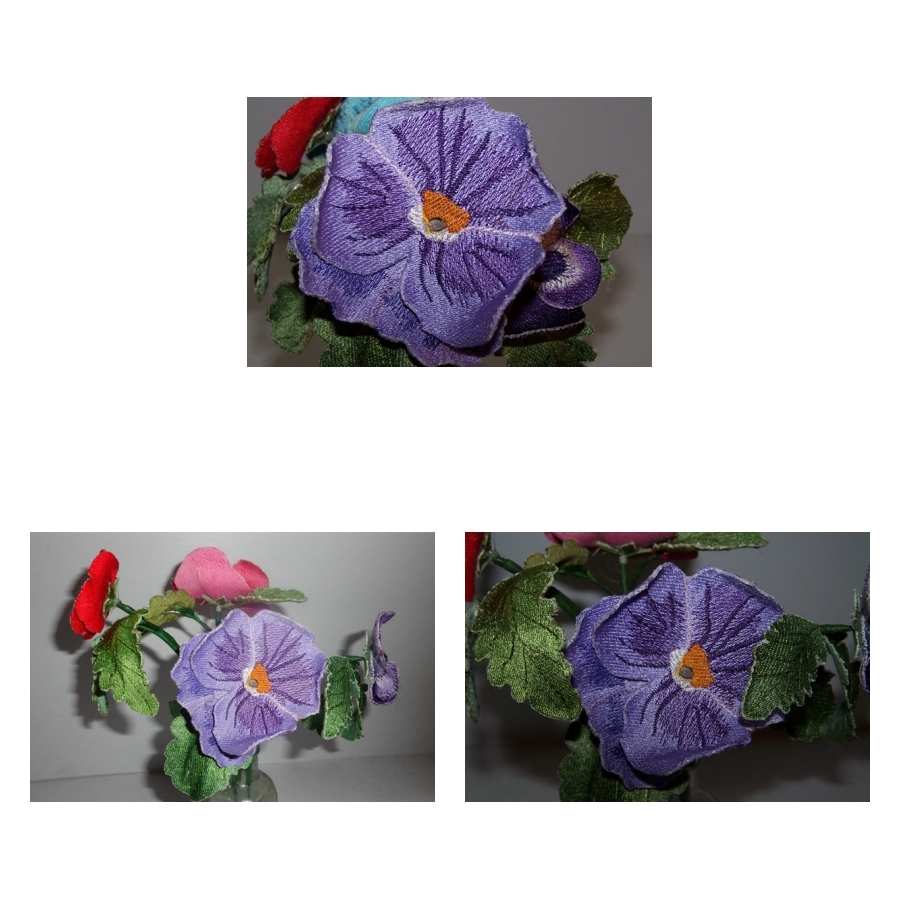 3D Purple Butterfly Pansy 