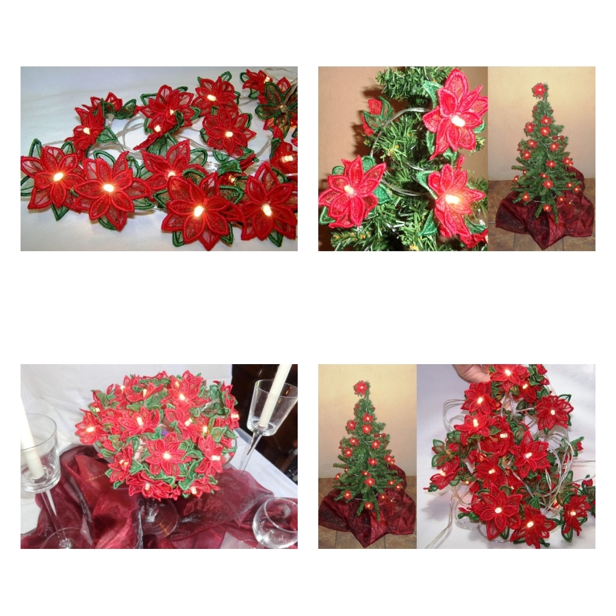 Poinsettia String Lights 