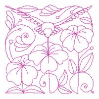 HUMMINGBIRD FLORAL BLOCKS