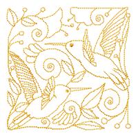 HUMMINGBIRD FLORAL BLOCKS