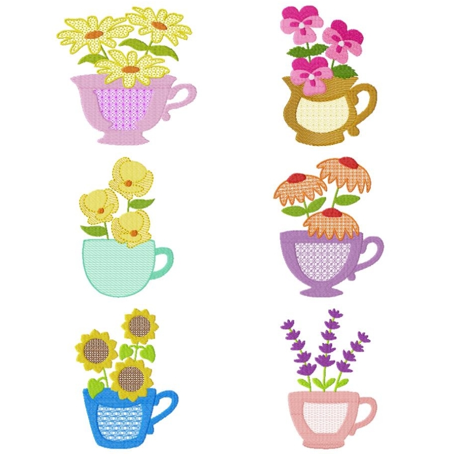 Flower Teacups 