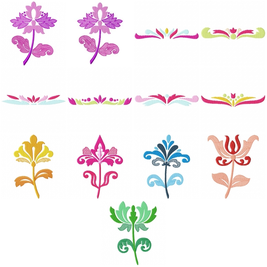 Damask Borders and Centers 