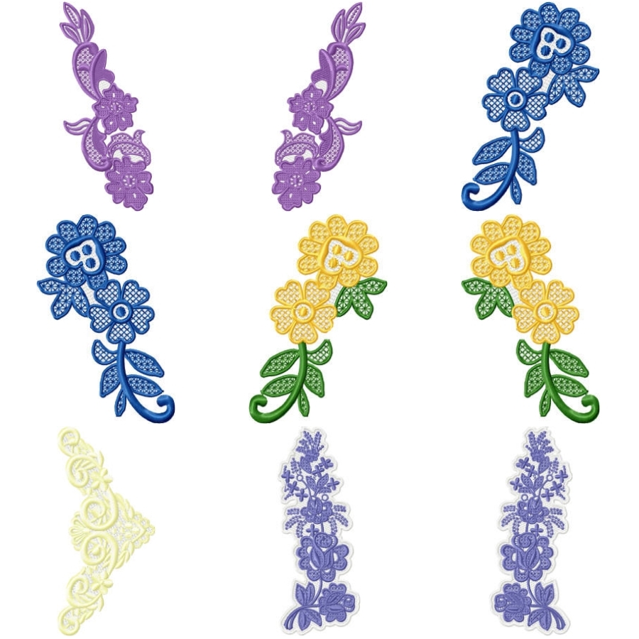 FSL FLORAL NECKLINES 5X7