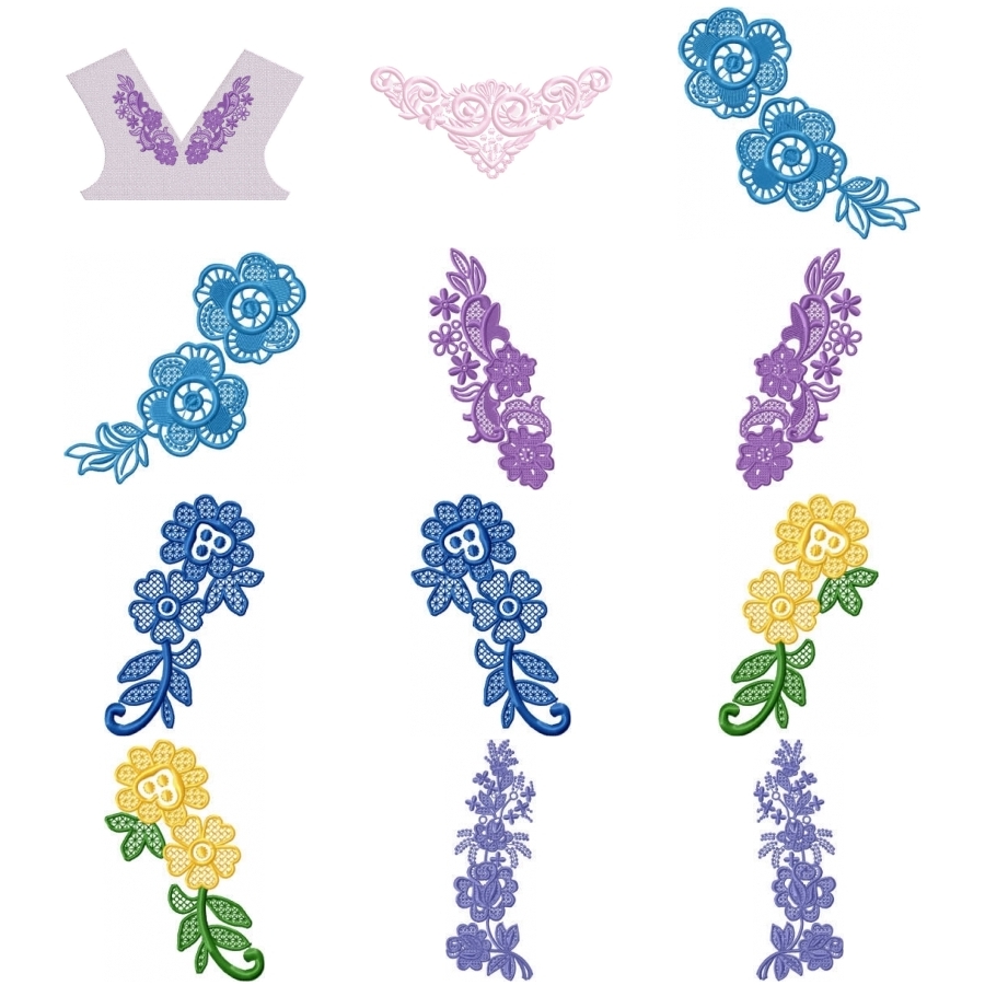 FLORAL NECKLINES 5x7