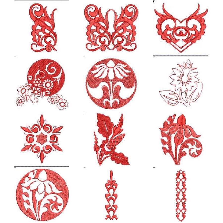 RED FLORAL DECOR 1