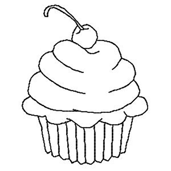 Birthday Cupcakes Blackwork -3