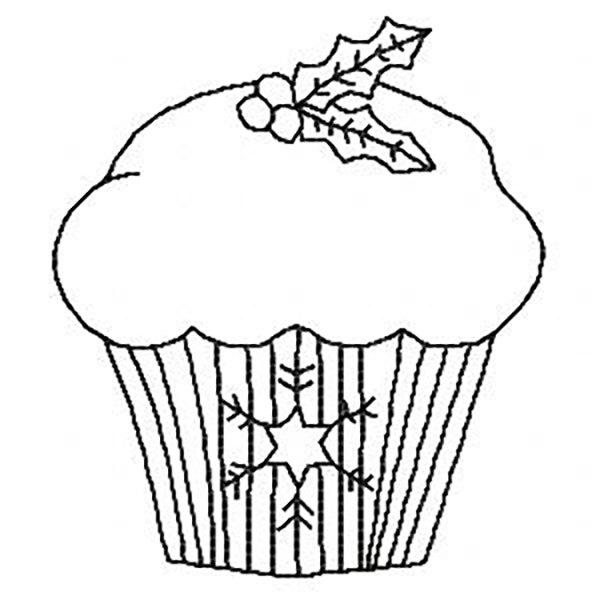 Birthday Cupcakes Blackwork -6
