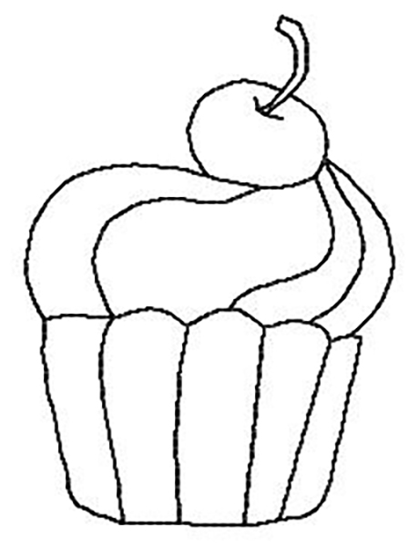 Birthday Cupcakes Blackwork -7