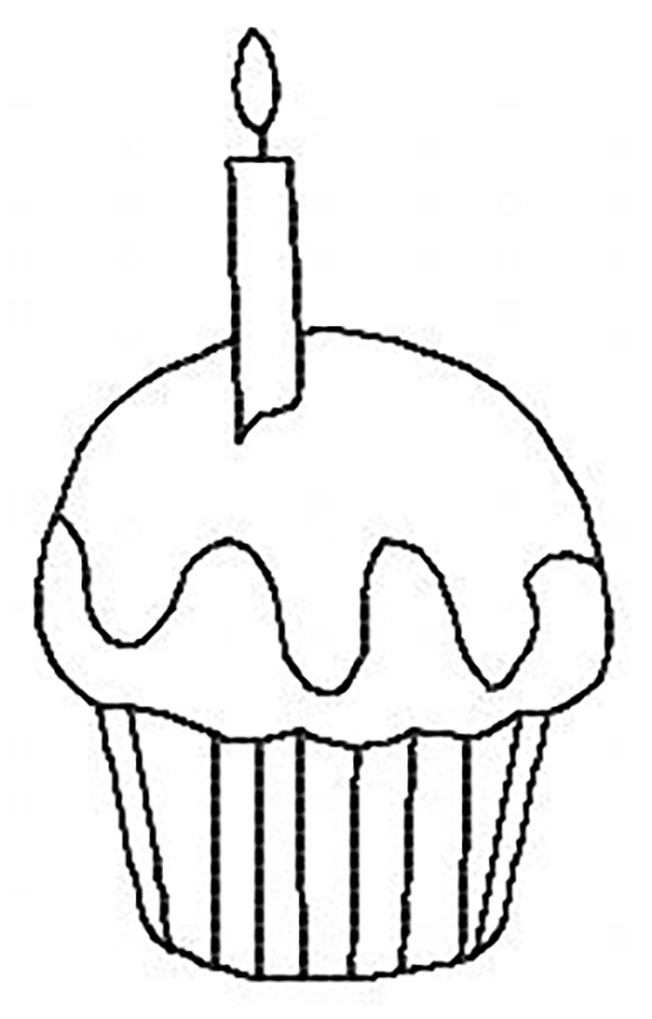 Birthday Cupcakes Blackwork -12