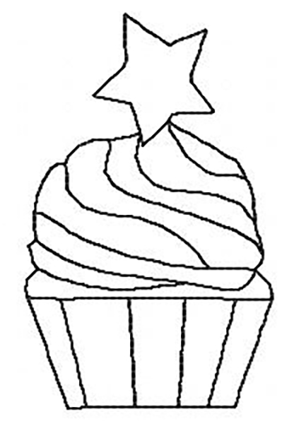 Birthday Cupcakes Blackwork -13