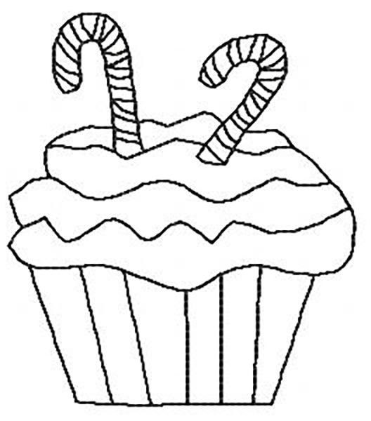 Birthday Cupcakes Blackwork -14