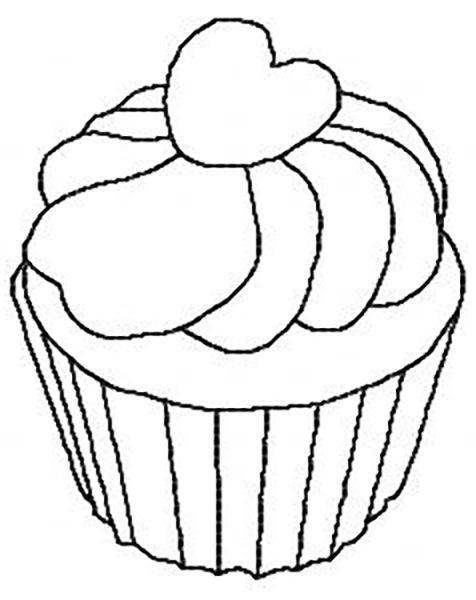 Birthday Cupcakes Blackwork -15
