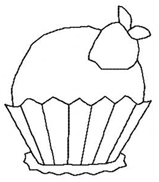 Birthday Cupcakes Blackwork -16