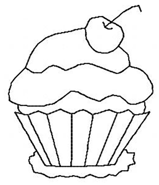 Birthday Cupcakes Blackwork -17
