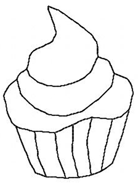Birthday Cupcakes Blackwork -18