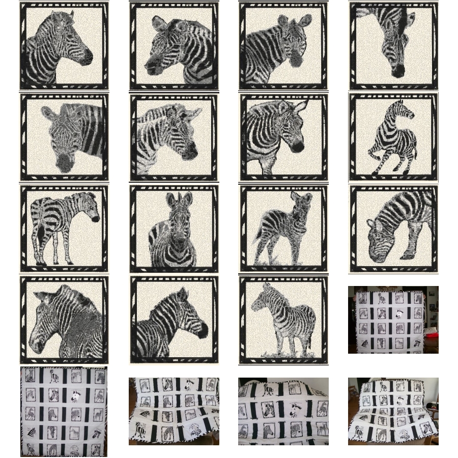 Black n White n Stripes All Over 4x4