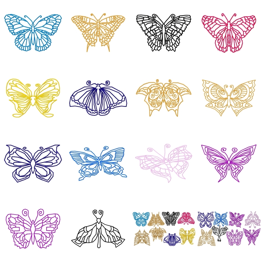 Butterfly Flutter-Outlines