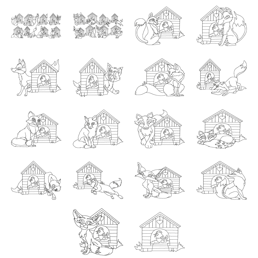 Fox in the Hen House BW