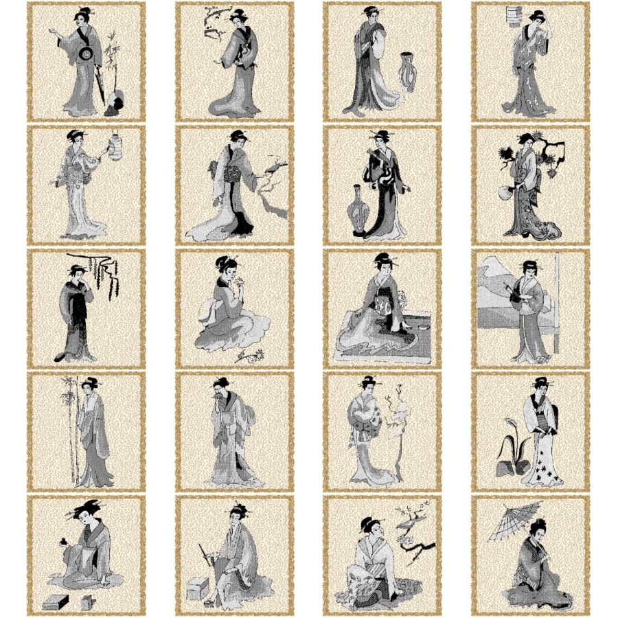 Victorian Quilt Series  Touch of Japan 4x4