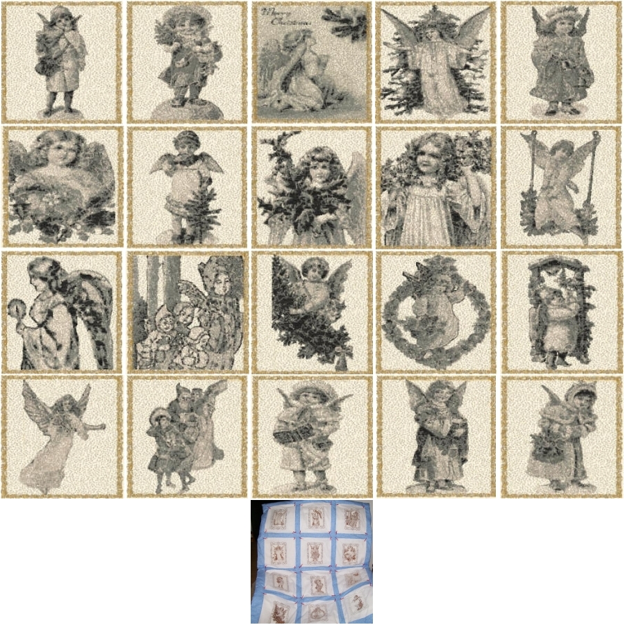 Victorian Quilt Series Christmas Angels 4x4