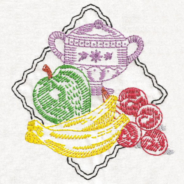 Vintage Fruit And Dishes Colorwork -7
