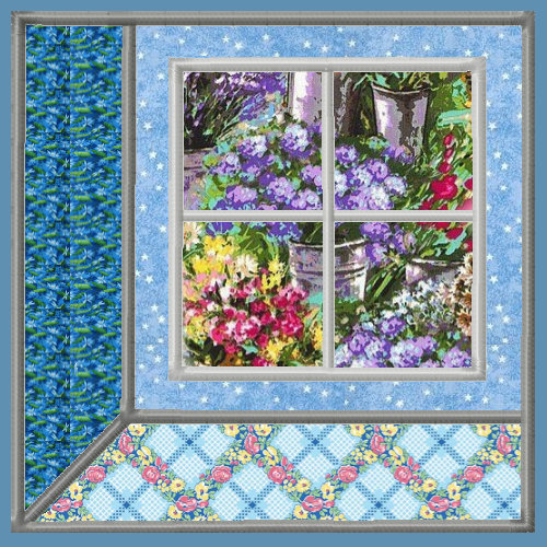 Attic Windows Applique Quilt Blocks 3 Sizes-3