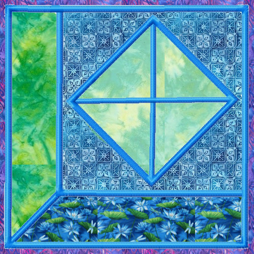 Attic Windows Applique Quilt Blocks 3 Sizes-9