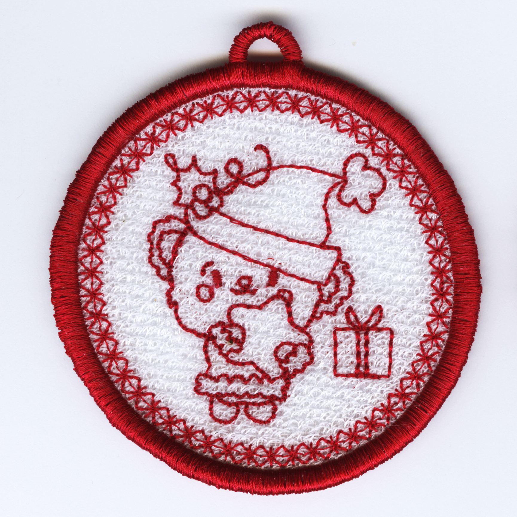 FSL Christmas Fun Redwork Ornaments-4