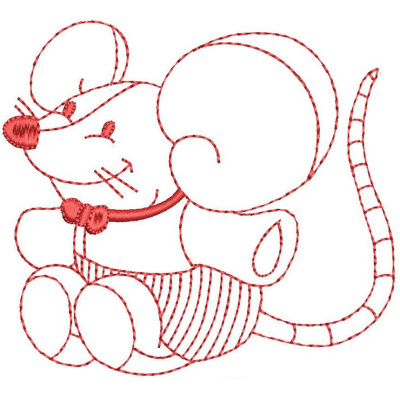 Redwork Rag Doll Critters