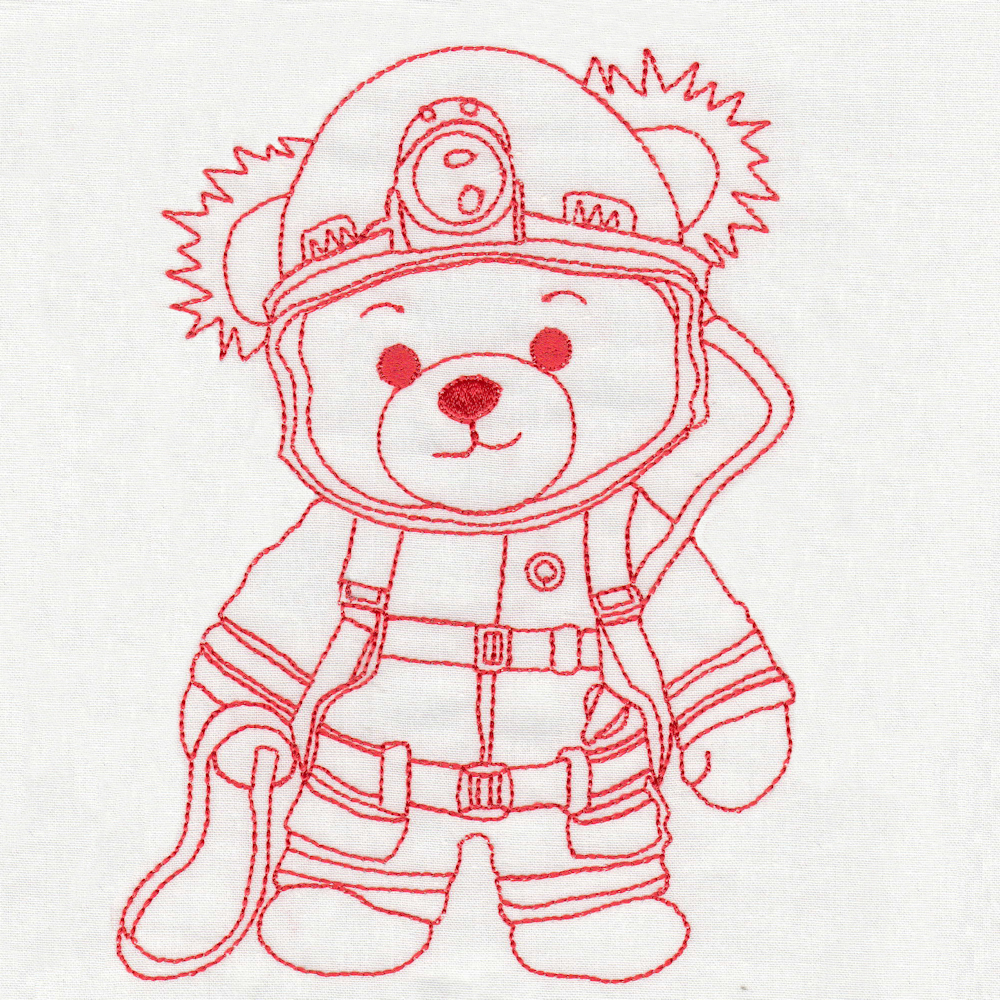 All Teddy Bear Family and Friends Redwork Value Set-3