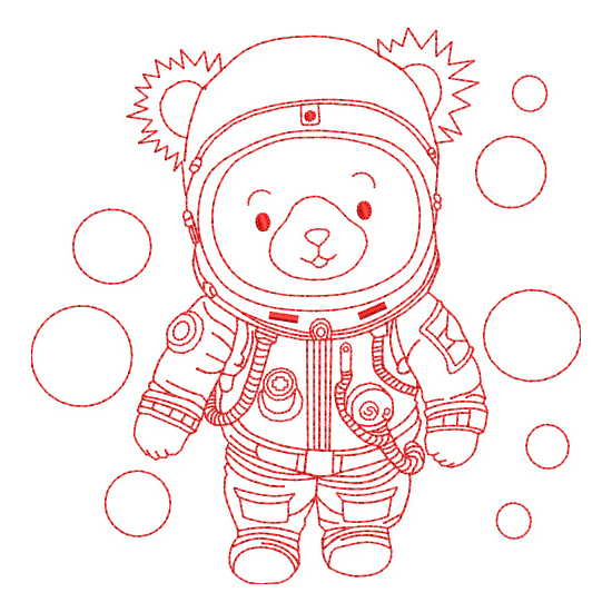 All Teddy Bear Family and Friends Redwork Value Set-13