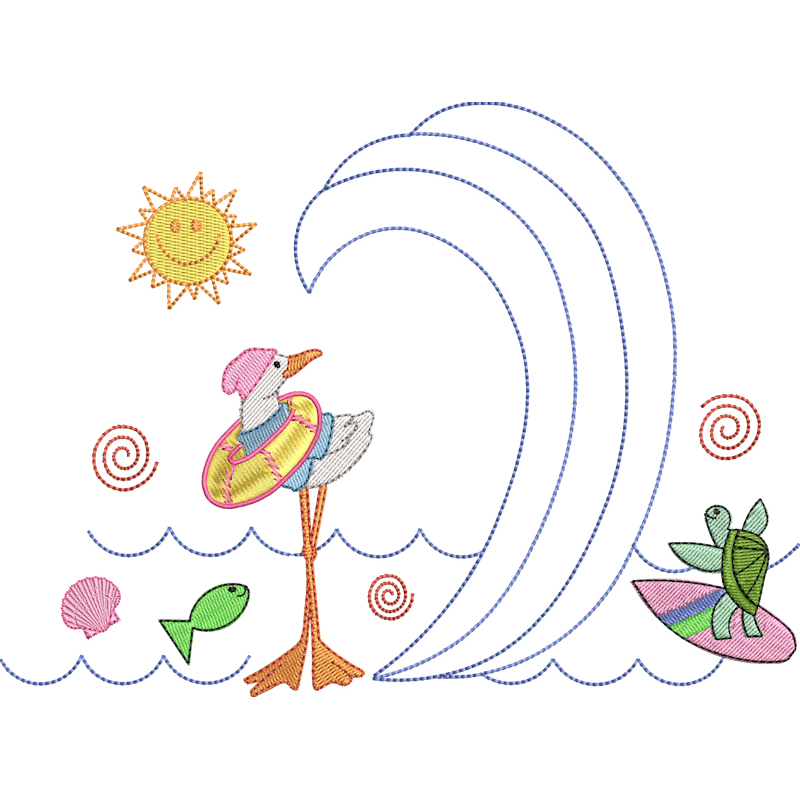 Sailor Seagulls Set 1-8x8-6