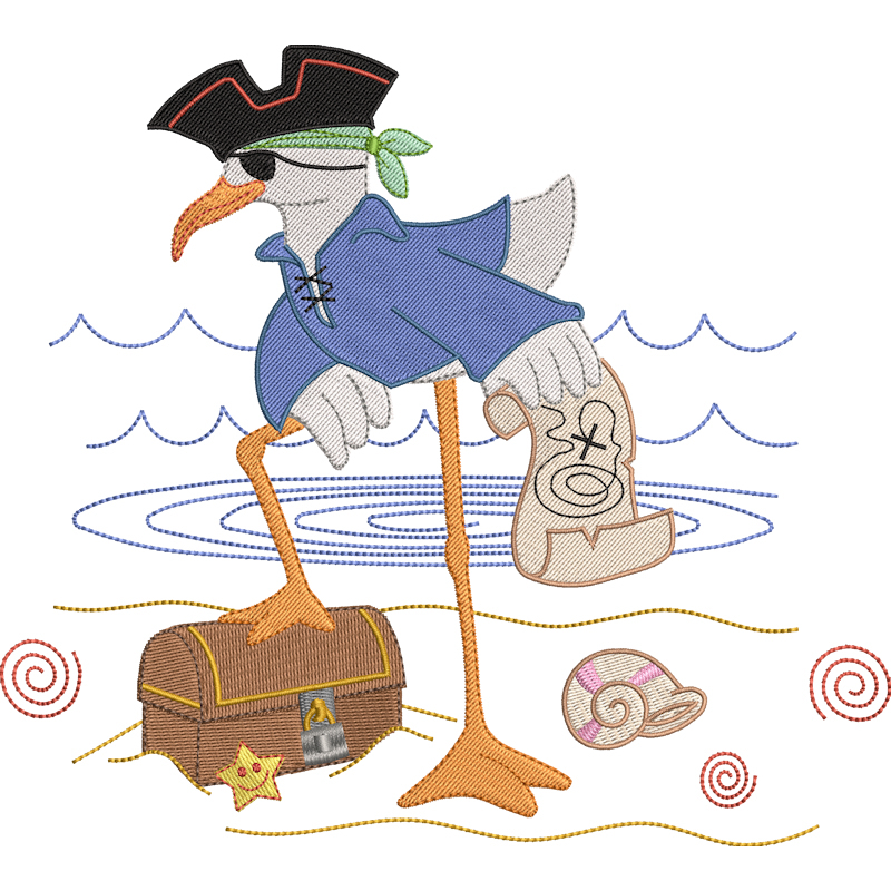 Sailor Seagulls Set 1-8x8-7