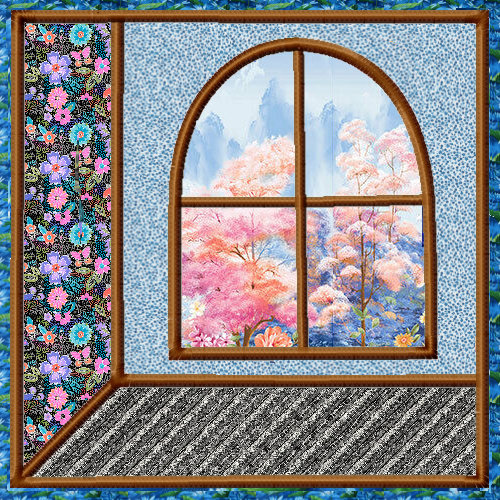 Attic Windows Applique Quilt Block 5