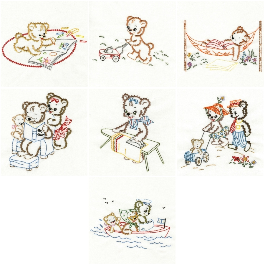 Vintage Bear Family Colorwork 