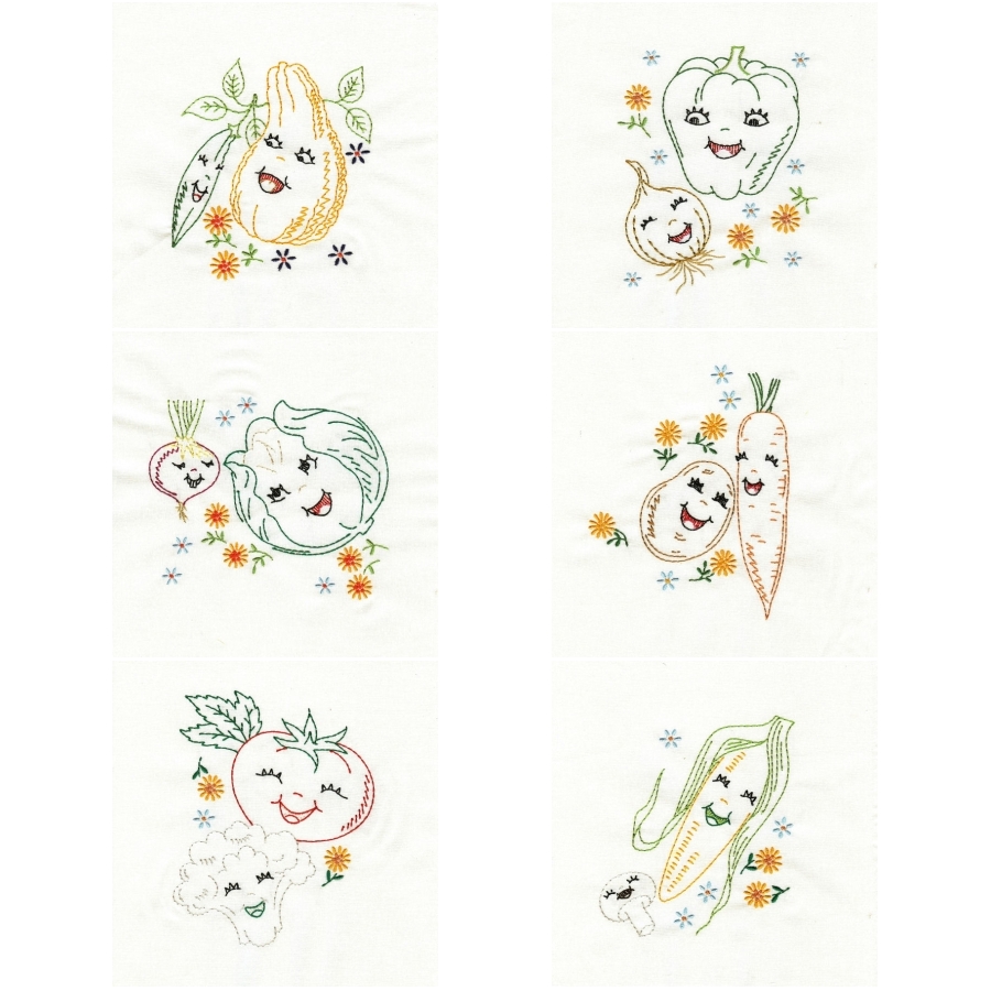 Vintage Happy Veggies Colorwork 