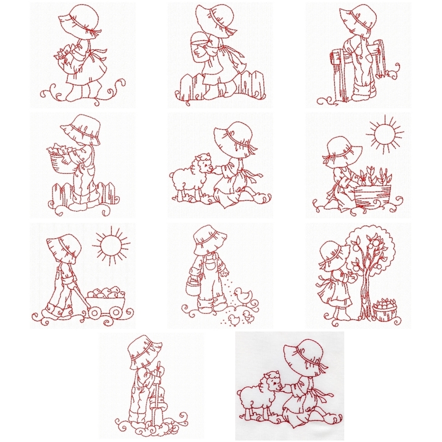 Sunbonnets On The Farm 