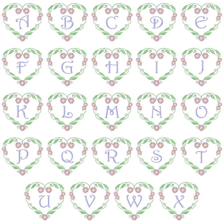 Floral Heart Monogram