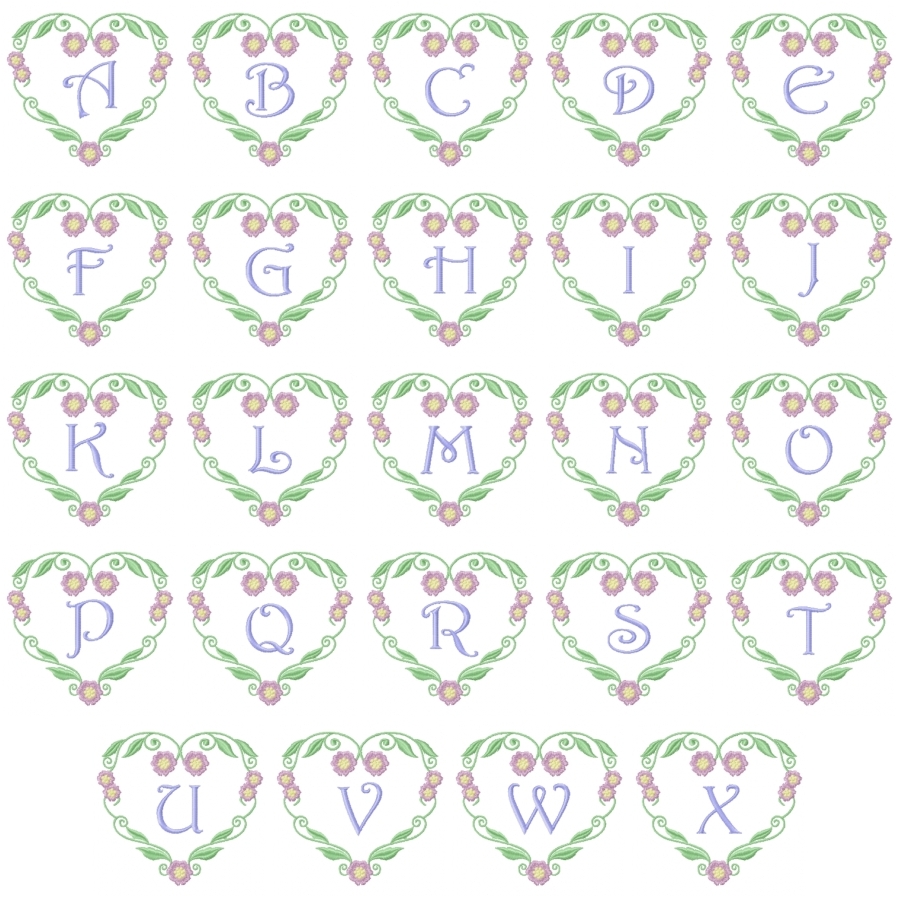 Floral Heart Monogram