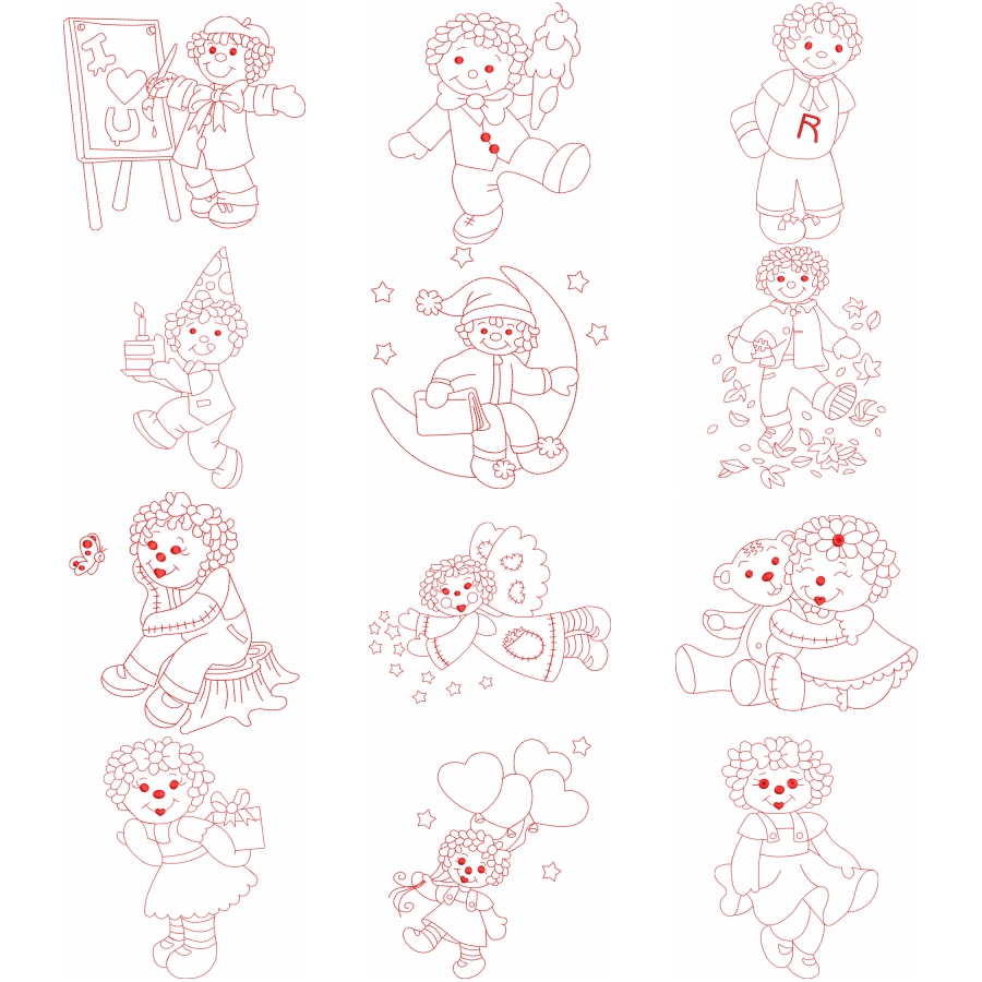 Redwork Raggies