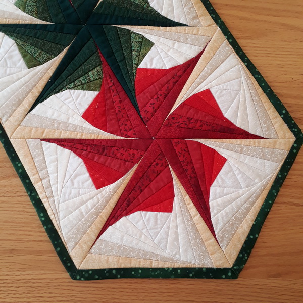 Christmas Star Quilted Table Runner-4