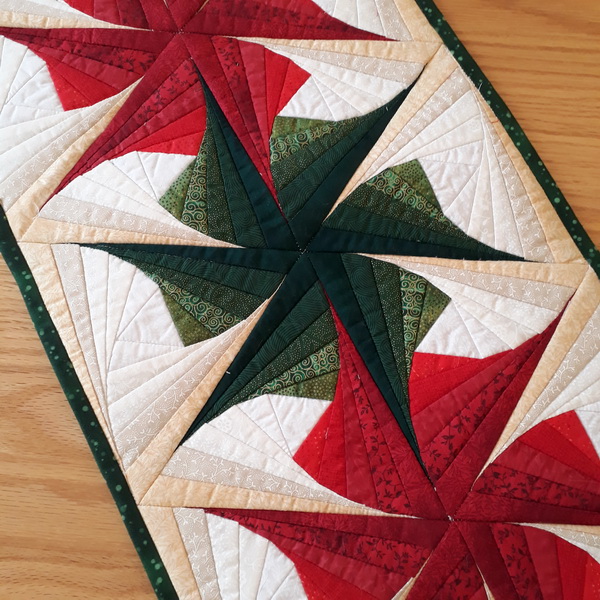 Christmas Star Quilted Table Runner-5