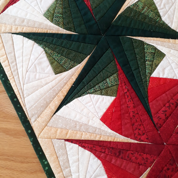 Christmas Star Quilted Table Runner-7