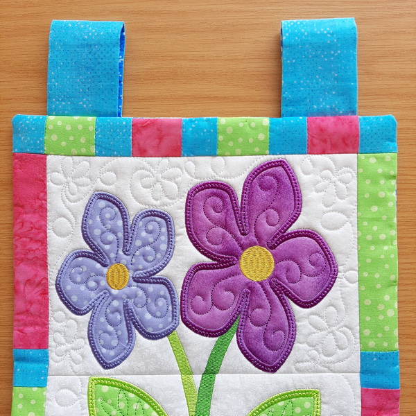 Flower Pot Stack Mini Quilt-8