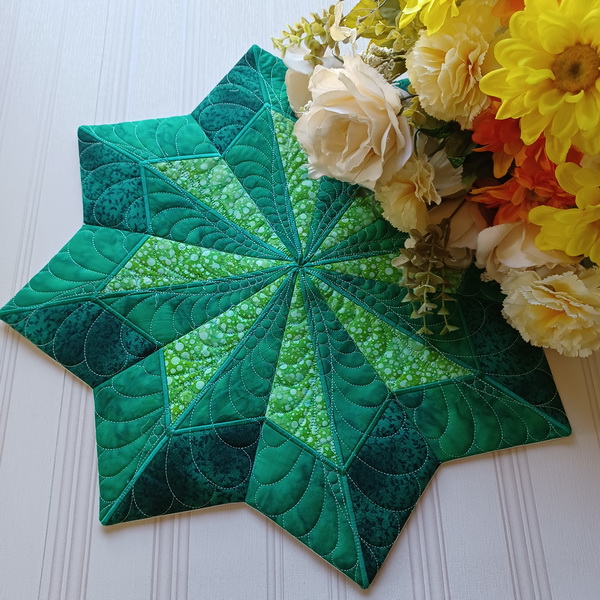 Quilted Star Table Topper OregonPatchWorks