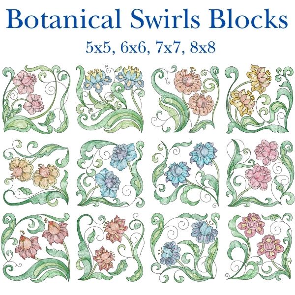 Botanical Swirls Blocks-3