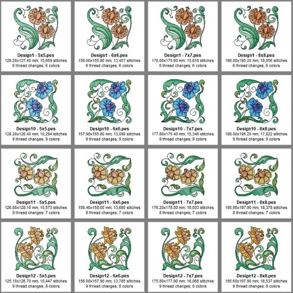 Botanical Swirls Blocks-18