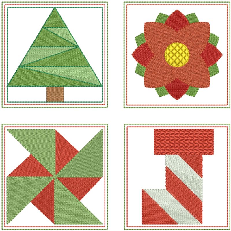 Mini Christmas Quilt Blocks-4