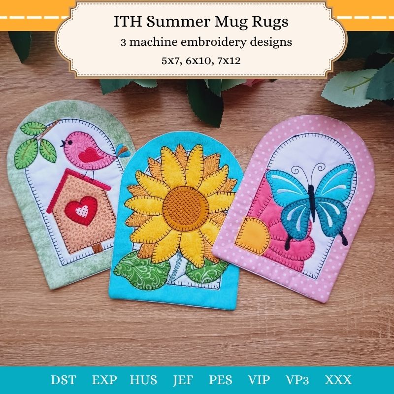 ITH Summer Mug Rugs-3